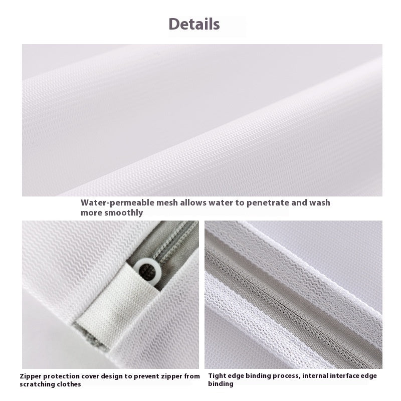Thickened Fine Mesh Gray Laundry Net Pocket Laundry Protection Bags
