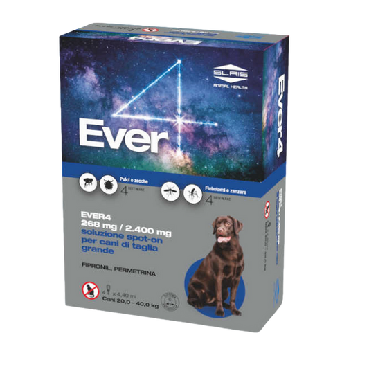 Antiparassitario per cani EVER4 – Spot-On CANE L (20 – 40kg) 4 pipette