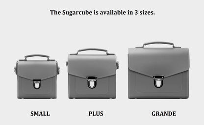 Handmade Leather Sugarcube Handbag - Red