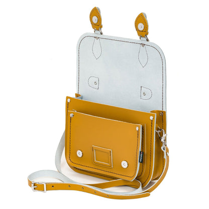Leather Midi Satchel - Yellow Ochre-2